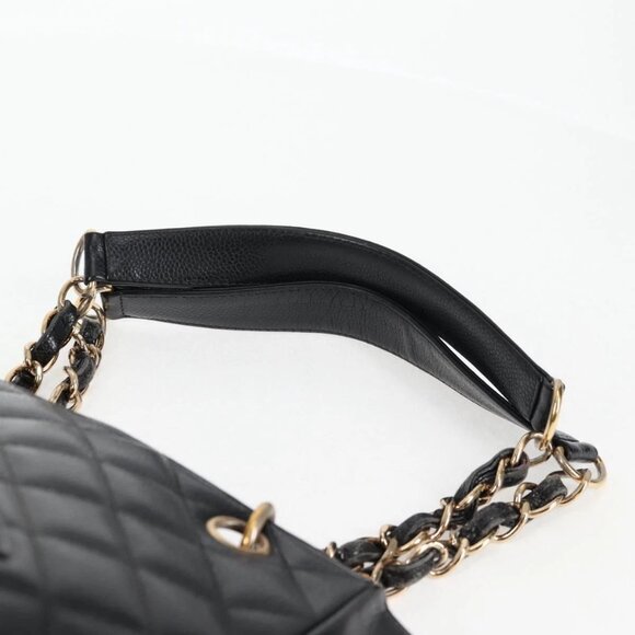 CHANEL Matelasse COCO Mark Chain Tote Bag Caviar Skin Black - Picture 11 of 16